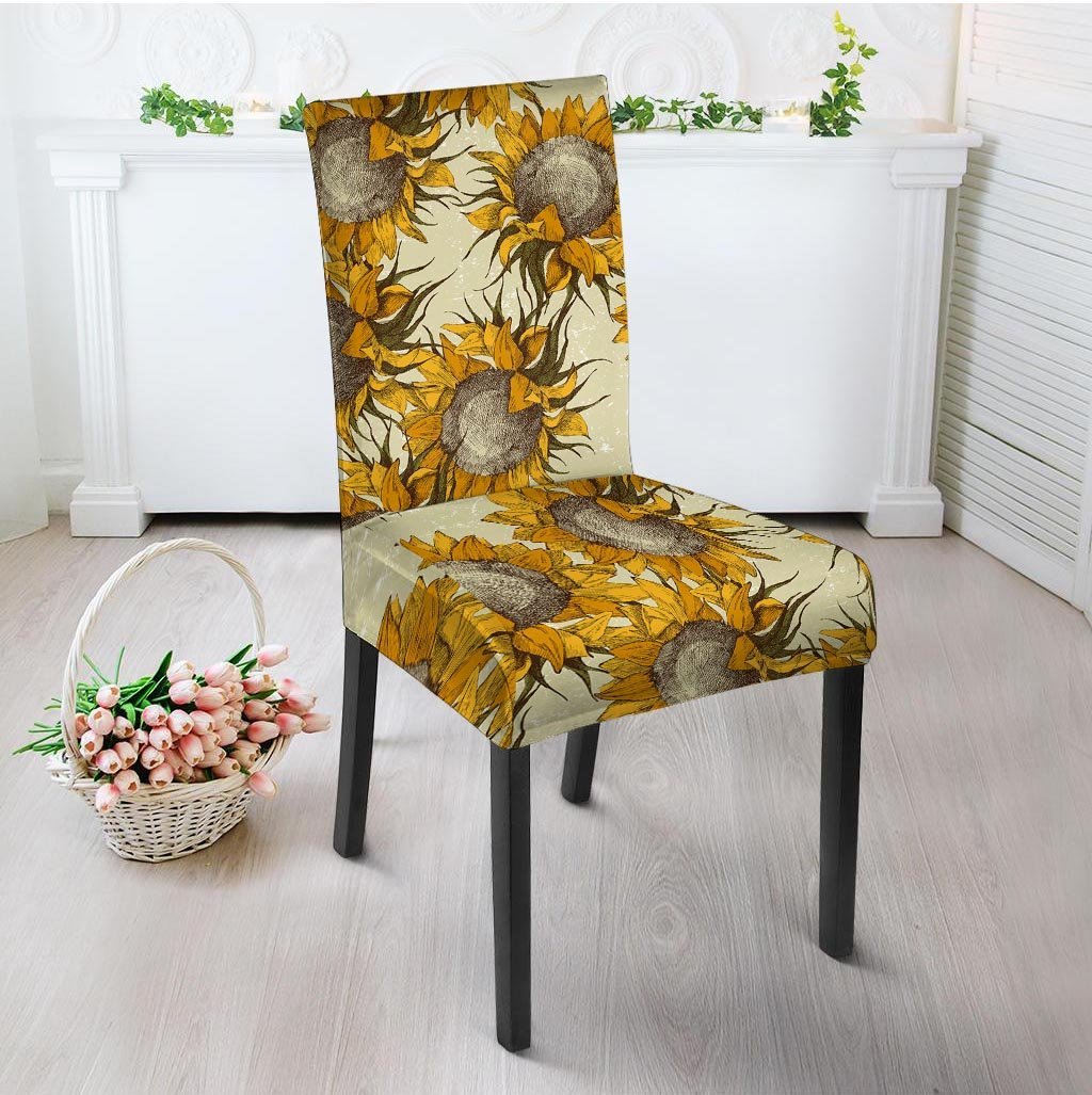 Vintage Sunflower Chair Cover-grizzshop