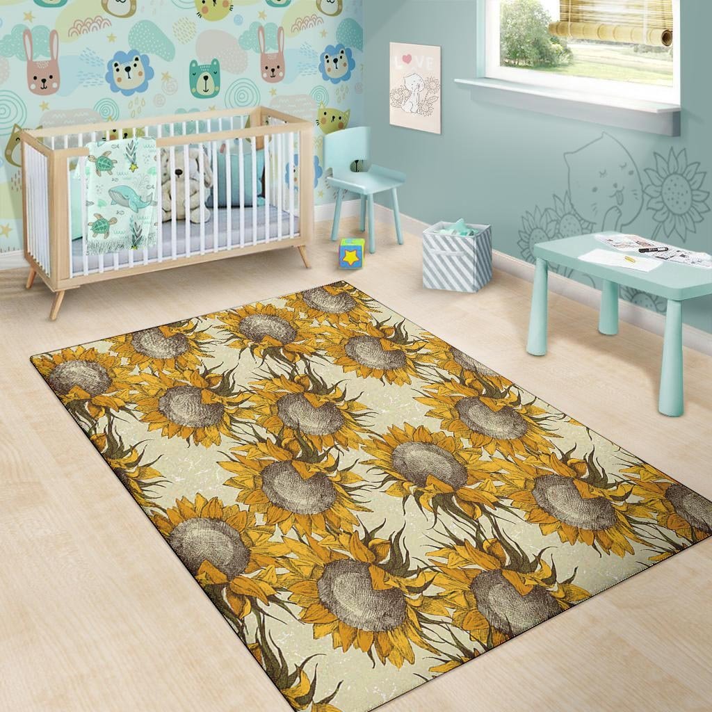 Vintage Sunflower Floor Mat-grizzshop