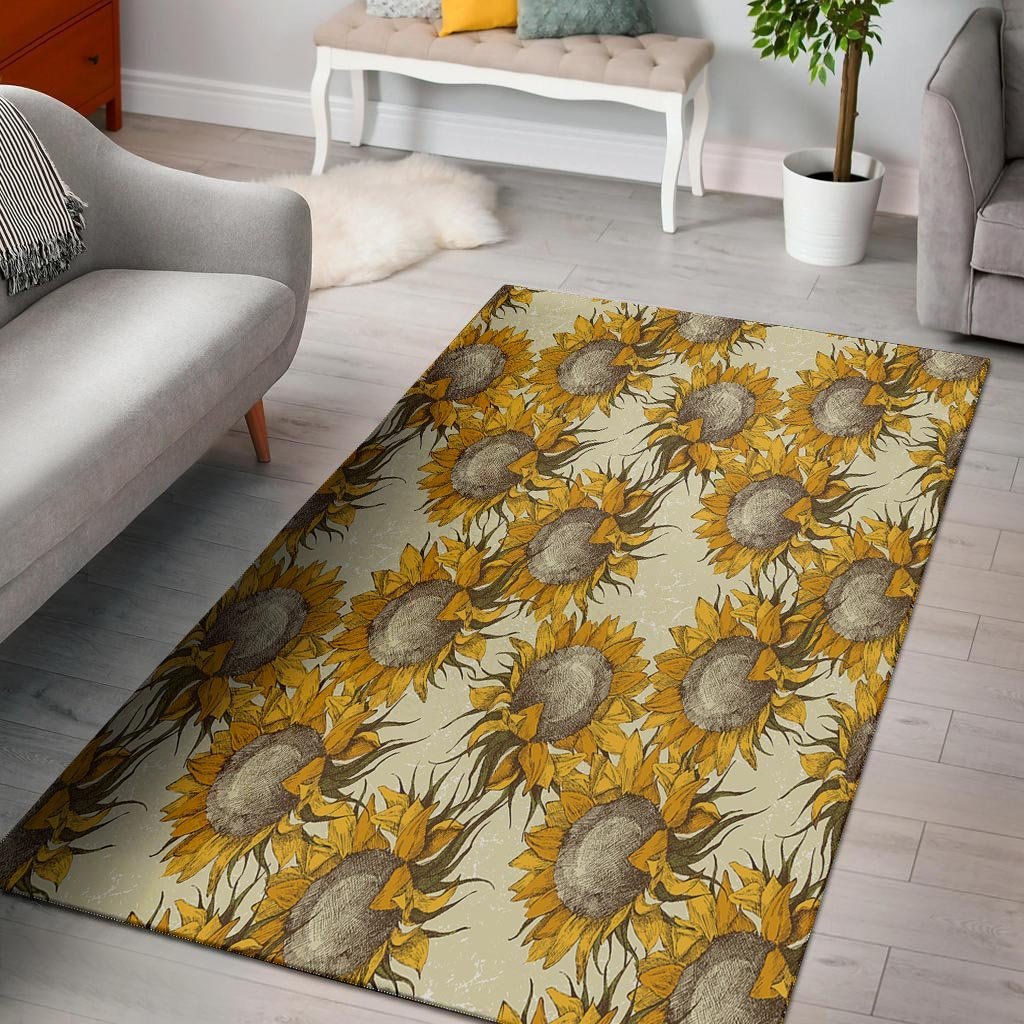 Vintage Sunflower Floor Mat-grizzshop