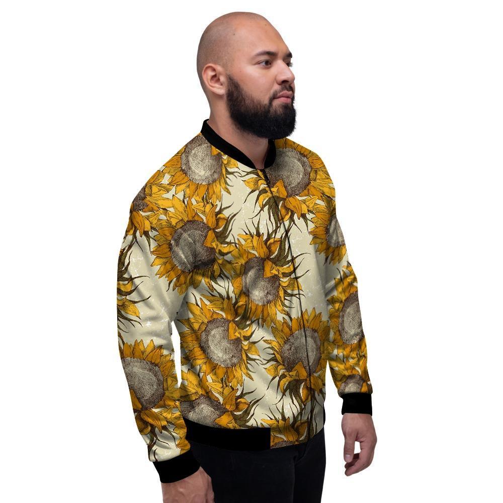Vintage Sunflower Men's Bomber Jacket-grizzshop