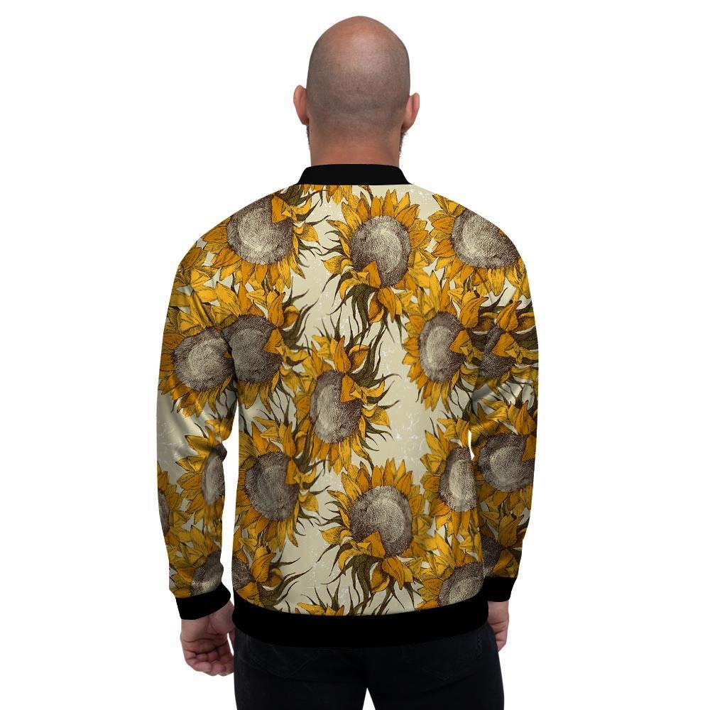 Vintage Sunflower Men's Bomber Jacket-grizzshop