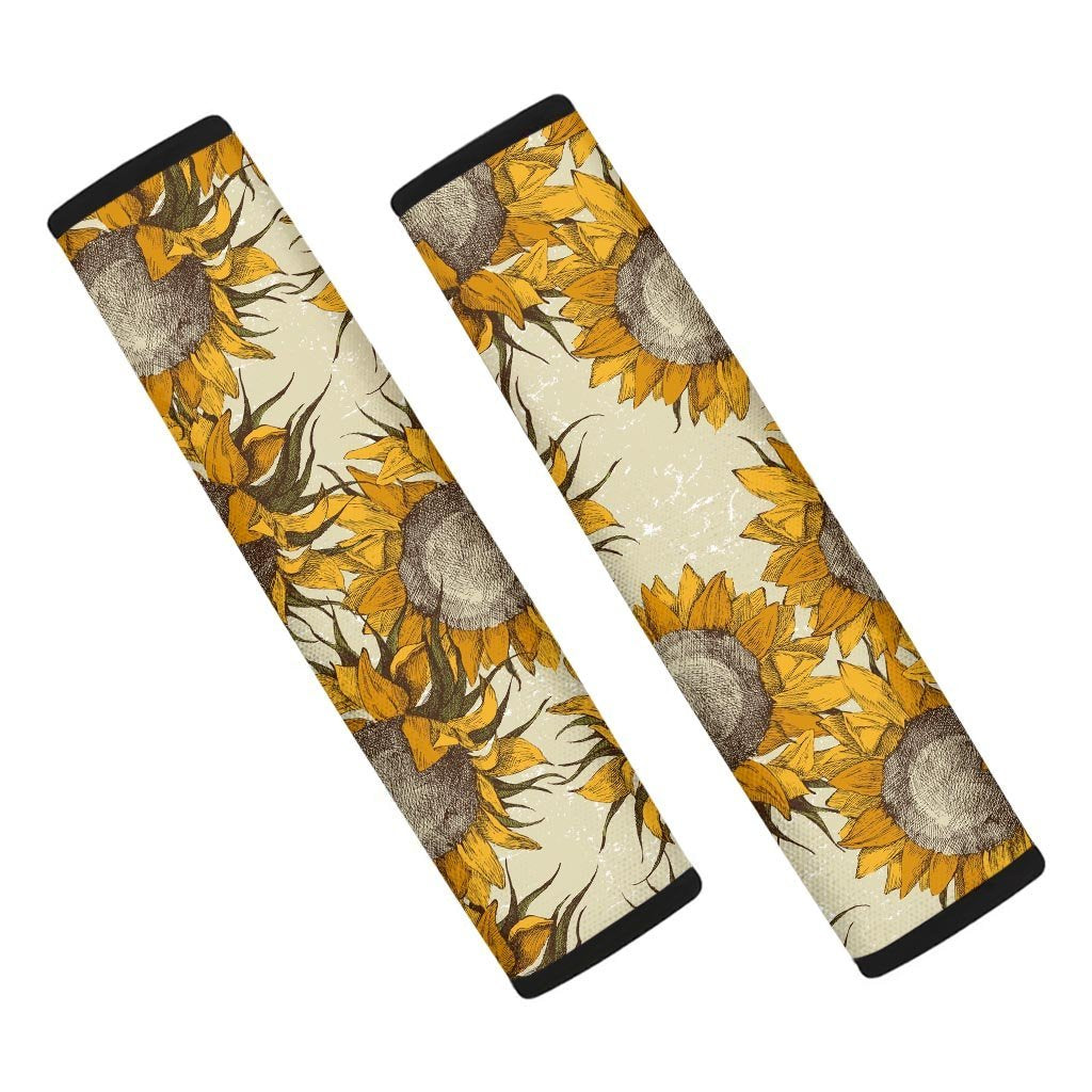 Vintage Sunflower Seat Belt Cover-grizzshop