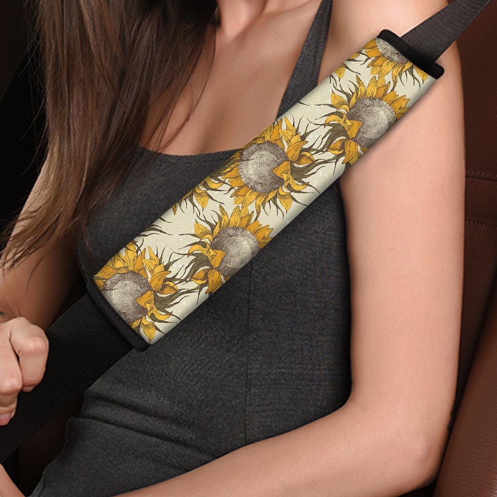 Vintage Sunflower Seat Belt Cover-grizzshop