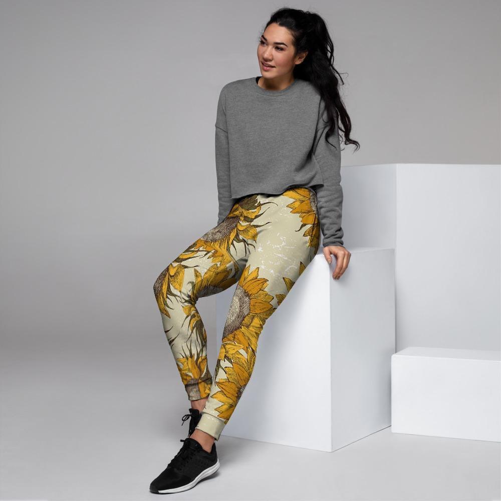 Vintage Sunflower Women's Joggers-grizzshop