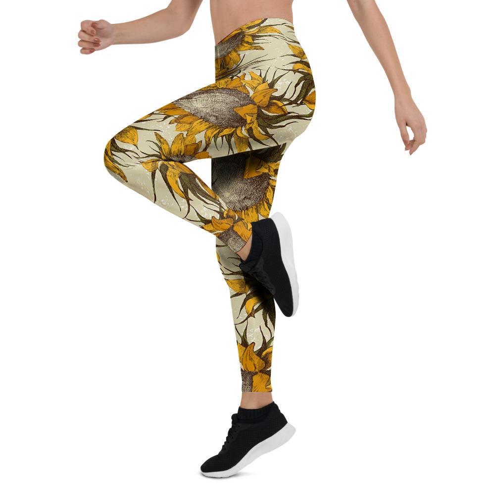 Vintage Sunflower Women's Leggings-grizzshop