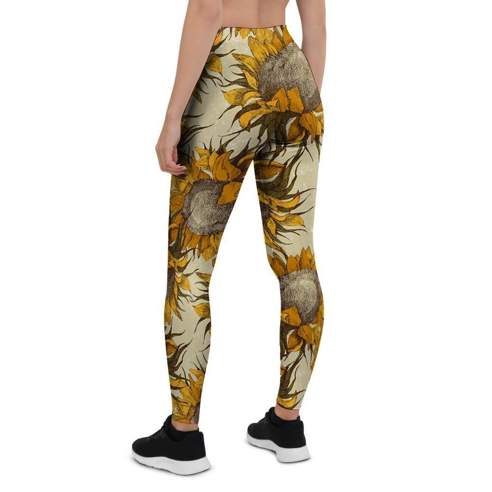 Vintage Sunflower Women's Leggings-grizzshop