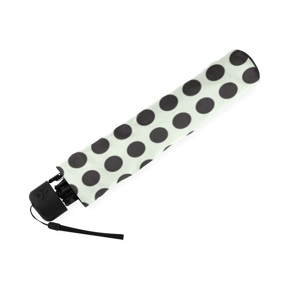 Vintage White Black Polka dot Pattern Print Foldable Umbrella-grizzshop