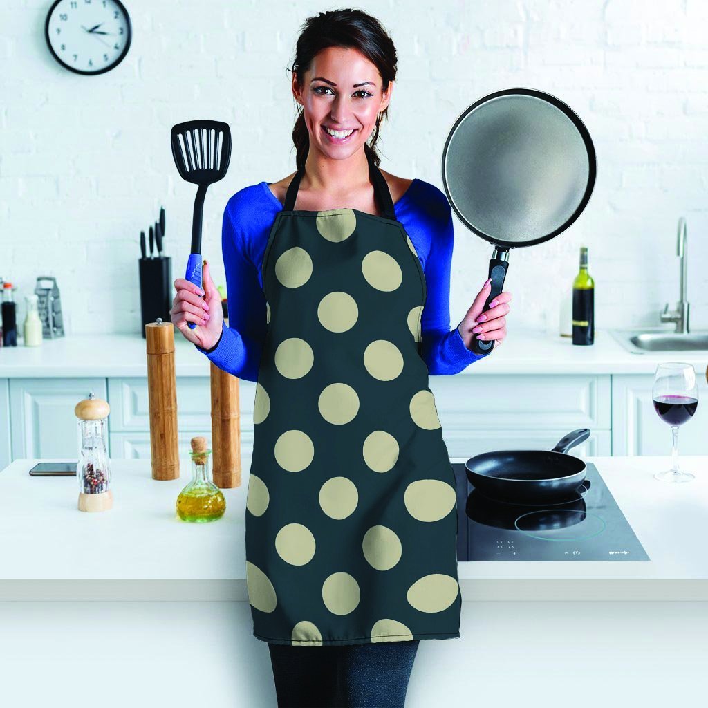 Vintage Black Polka Dot Women's Apron-grizzshop