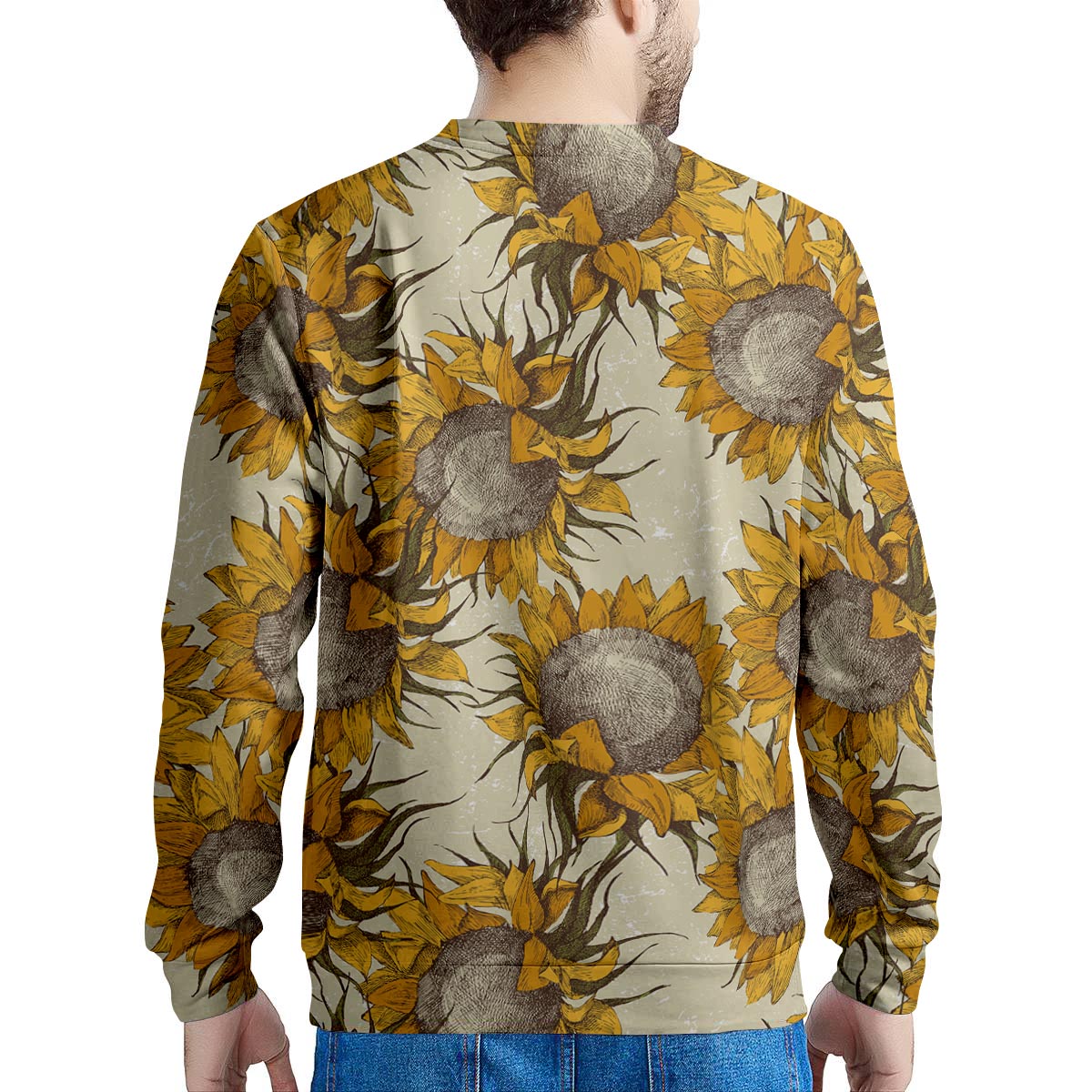 Vintage Sunflower Men's Sweatshirt-grizzshop