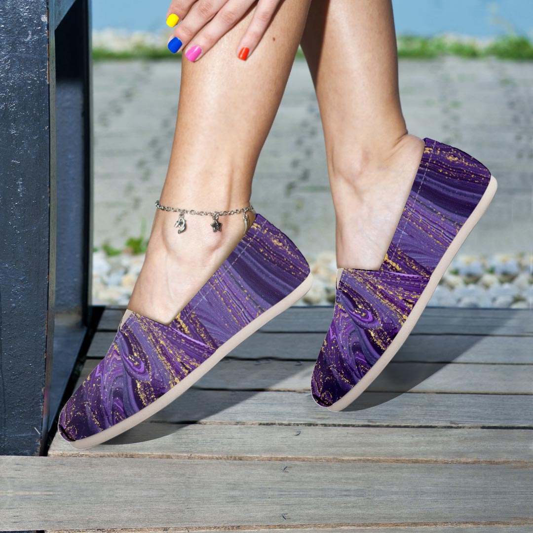 Violet Marble Canvas Shoes-grizzshop