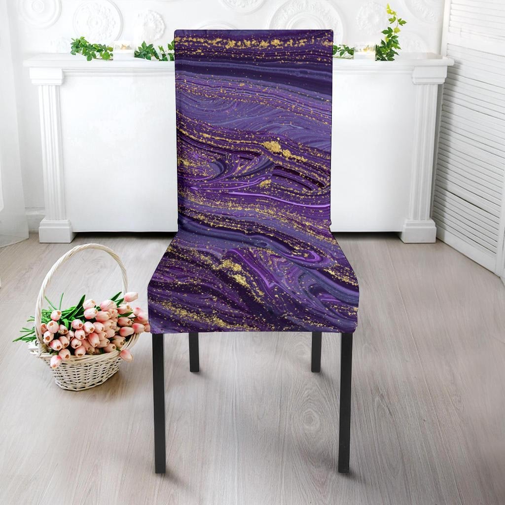 Violet Marble Chair Cover-grizzshop