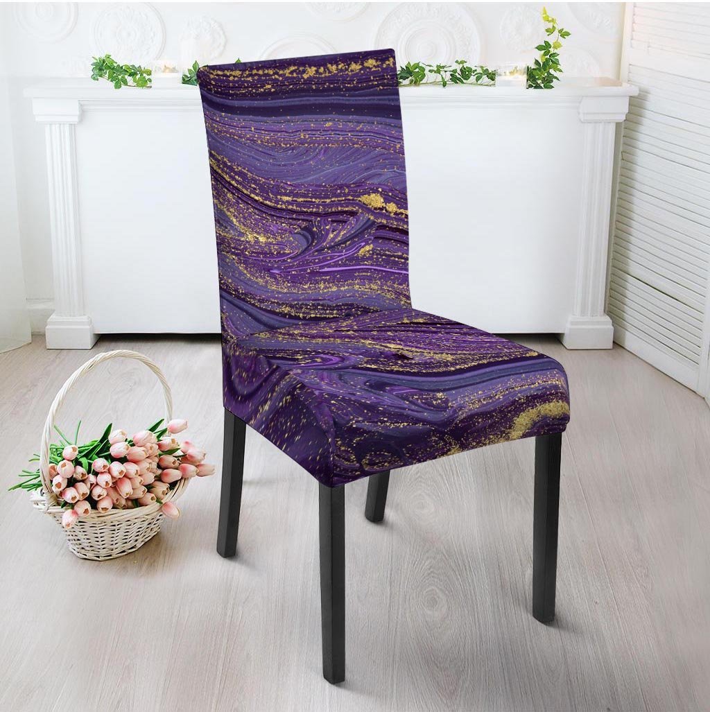 Violet Marble Chair Cover-grizzshop