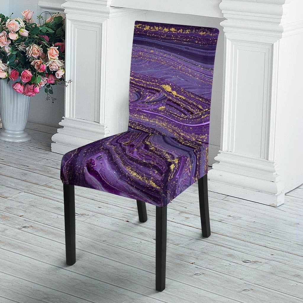 Violet Marble Chair Cover-grizzshop