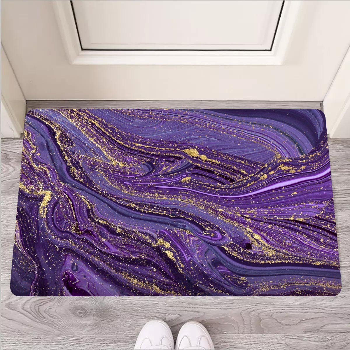 Violet Marble Door Mat-grizzshop