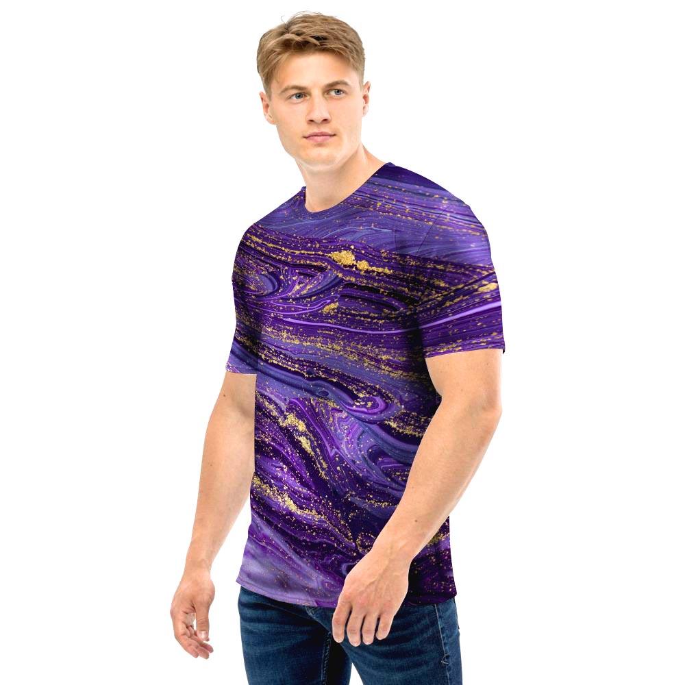 Violet Marble Men T Shirt-grizzshop