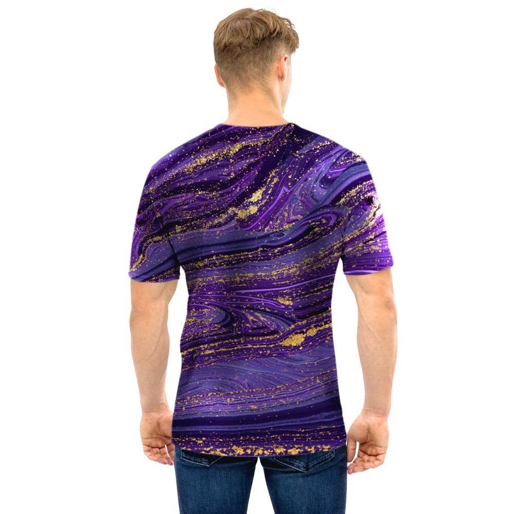 Violet Marble Men T Shirt-grizzshop