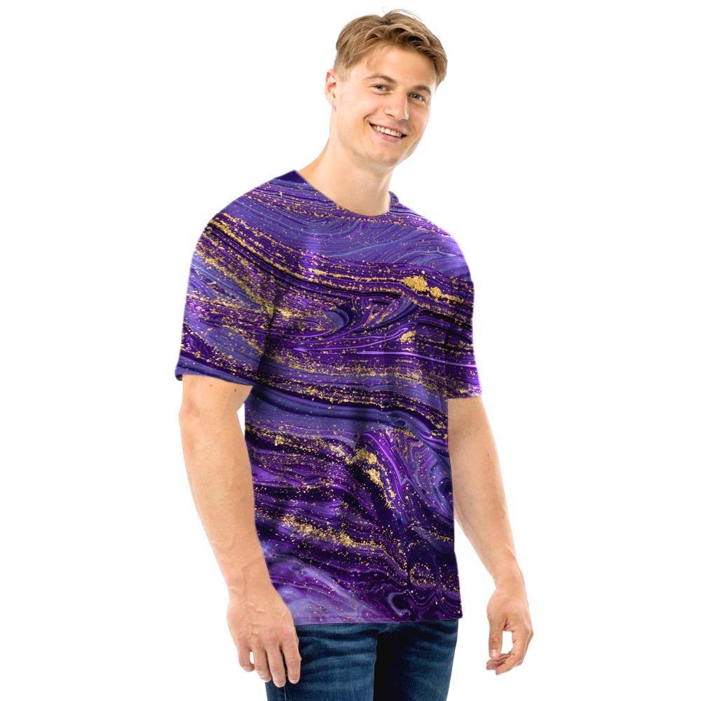 Violet Marble Men T Shirt-grizzshop