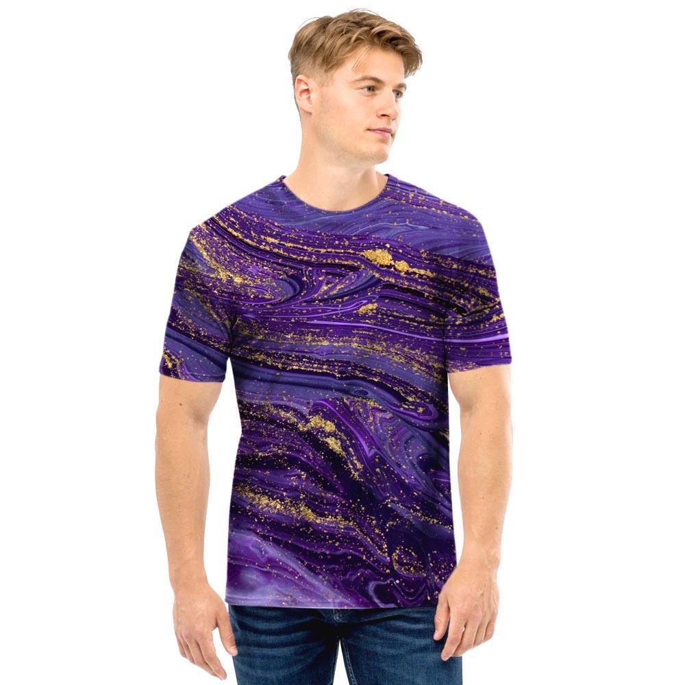 Violet Marble Men T Shirt-grizzshop