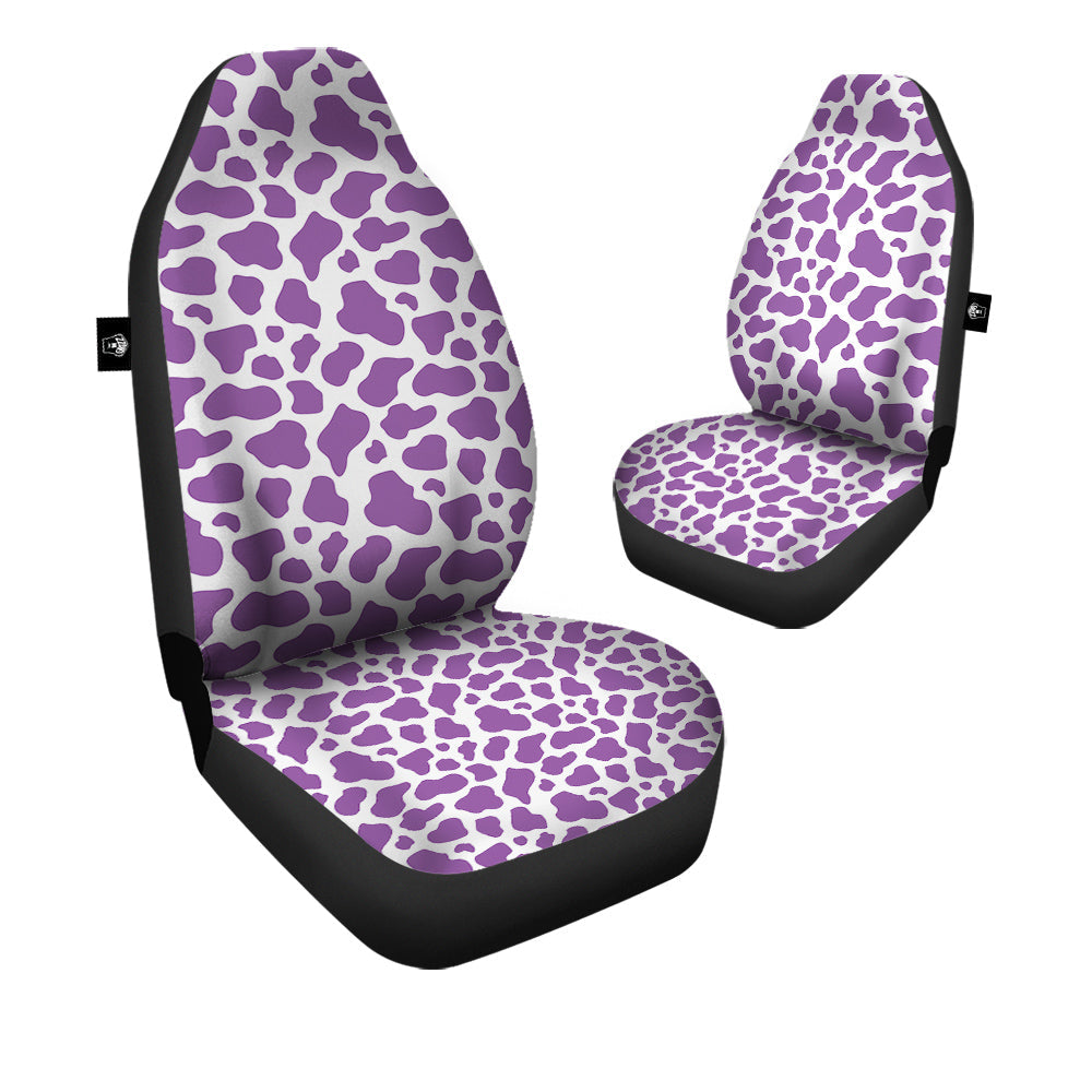 Violet Purple Cow Print Pattern Car Seat Covers-grizzshop