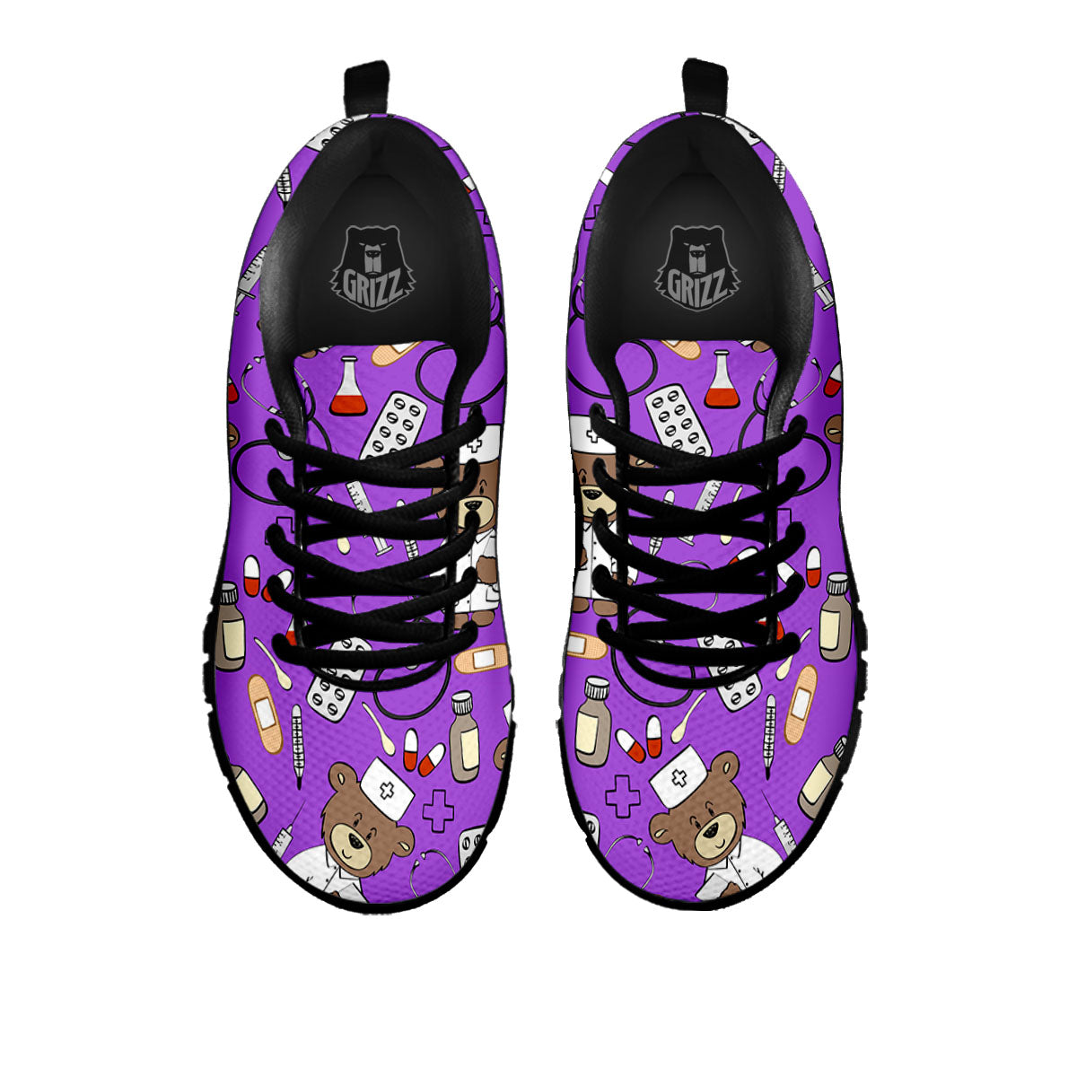 Violet Teddy Bear Nurse - Sneakers-grizzshop
