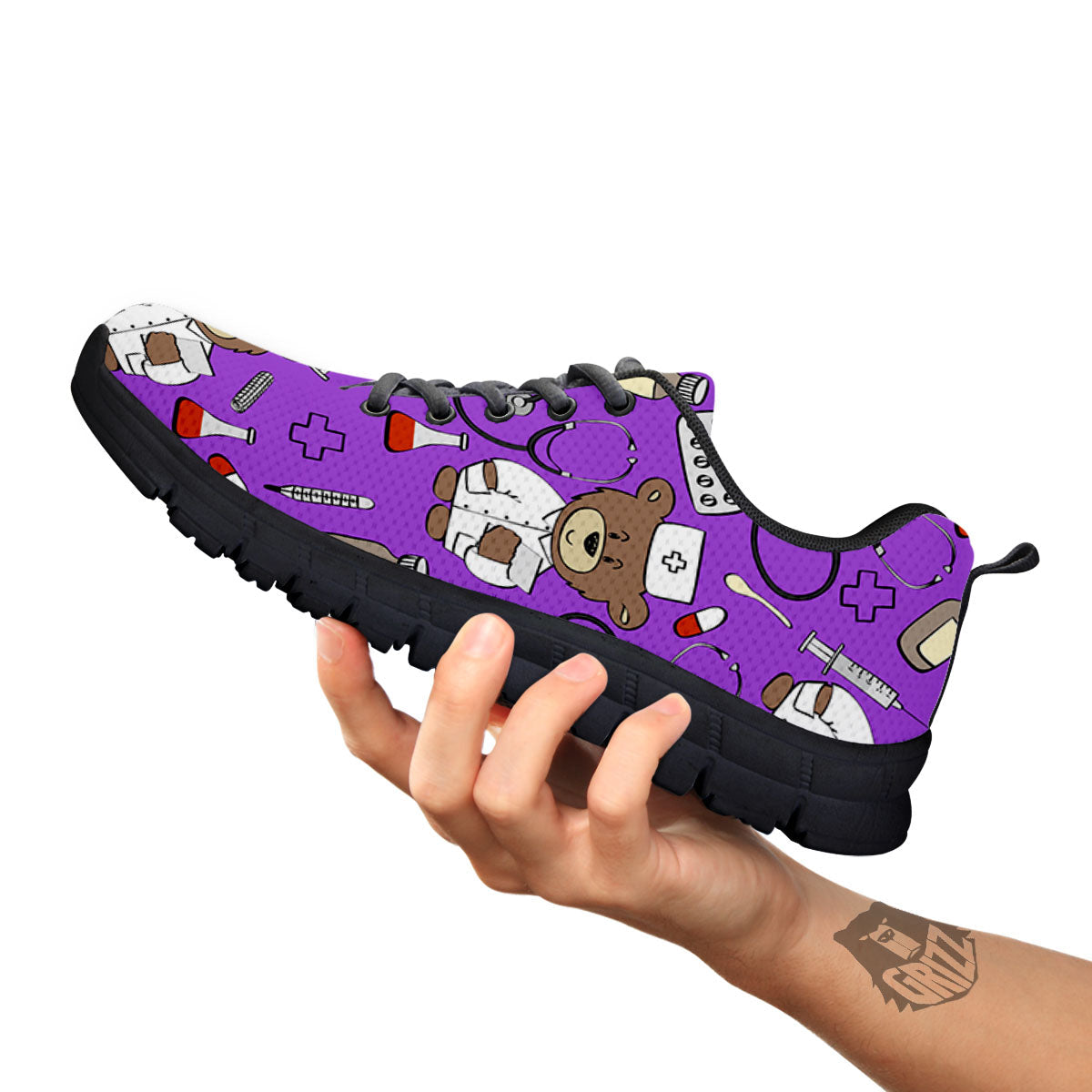 Violet Teddy Bear Nurse - Sneakers-grizzshop