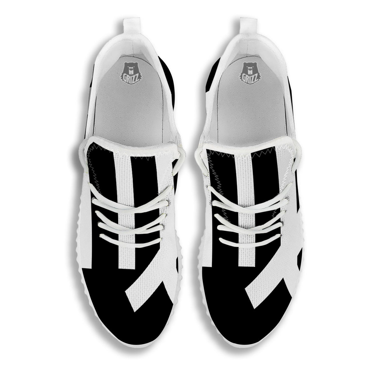 Virgo Sign White And Black Print White Walking Shoes-grizzshop