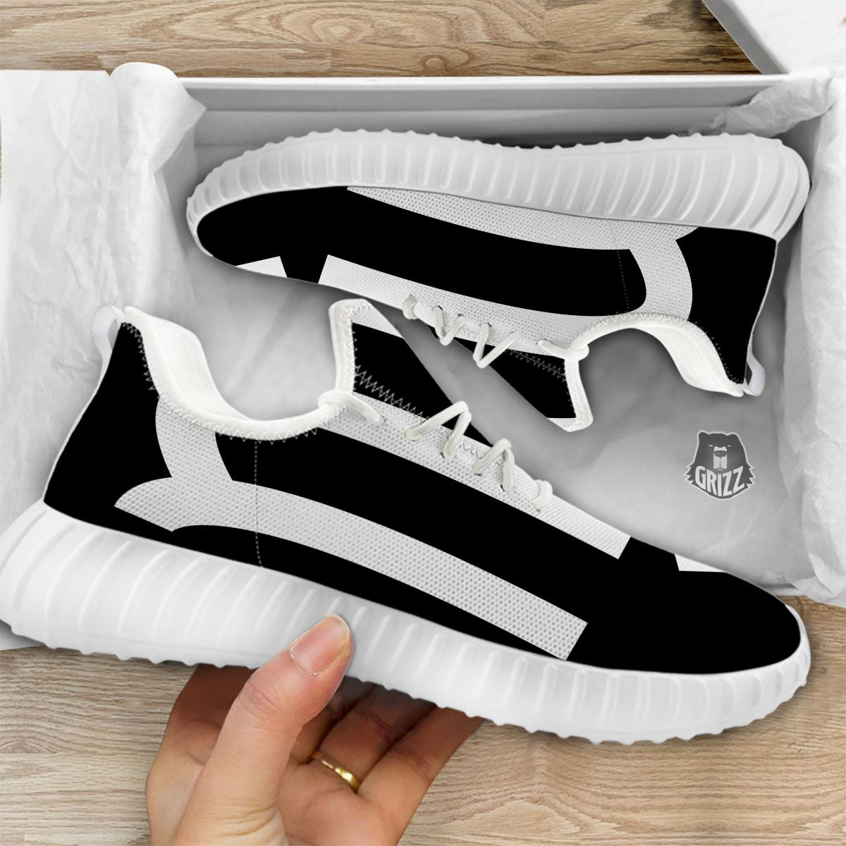 Virgo Sign White And Black Print White Walking Shoes-grizzshop