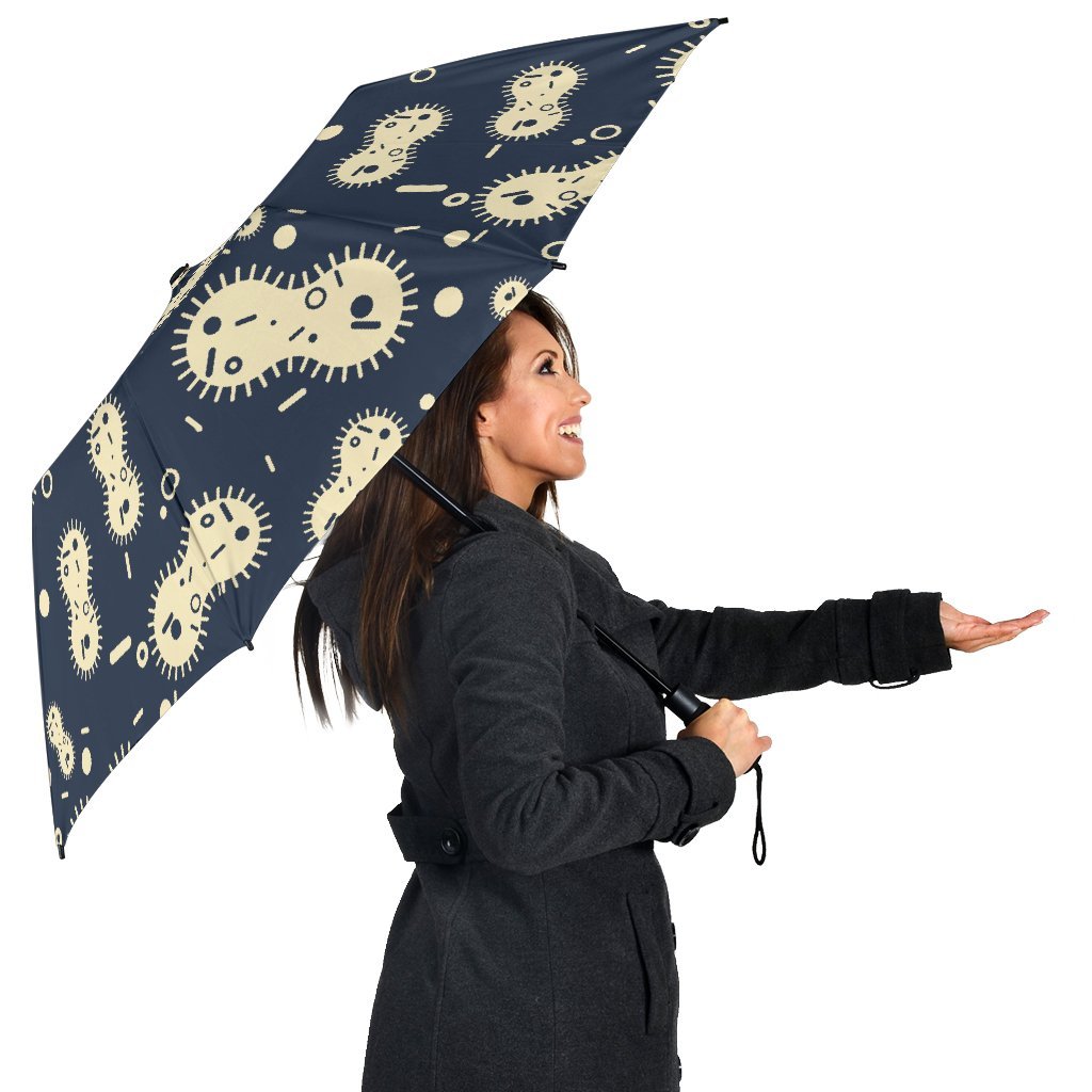 Virus Bacteria Print Pattern Automatic Foldable Umbrella-grizzshop