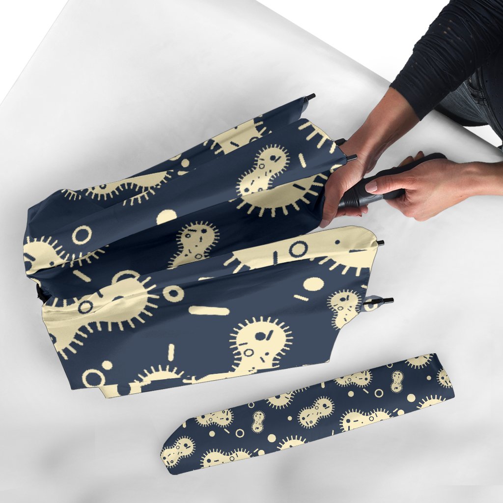 Virus Bacteria Print Pattern Automatic Foldable Umbrella-grizzshop