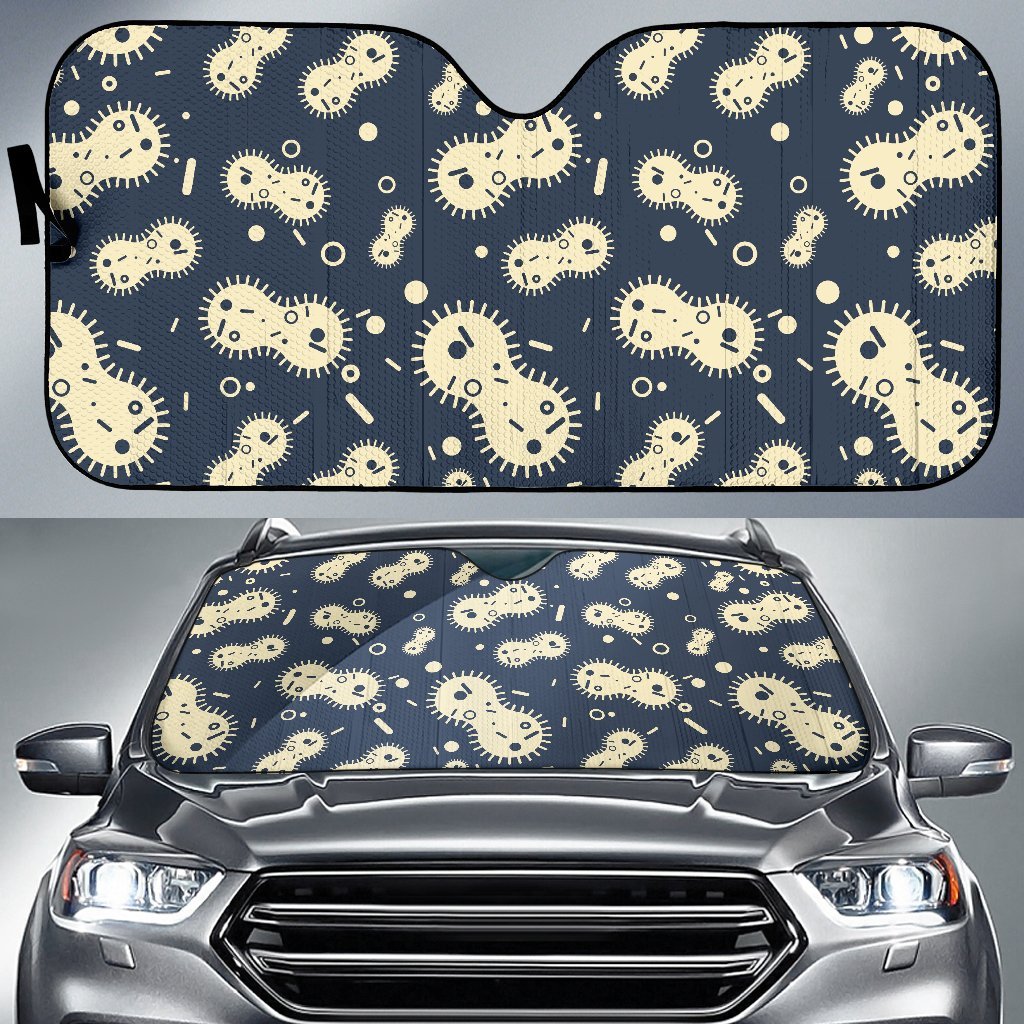 Virus Bacteria Print Pattern Car Sun Shade-grizzshop