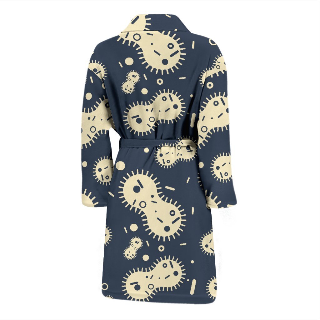 Virus Bacteria Print Pattern Men Long Robe-grizzshop