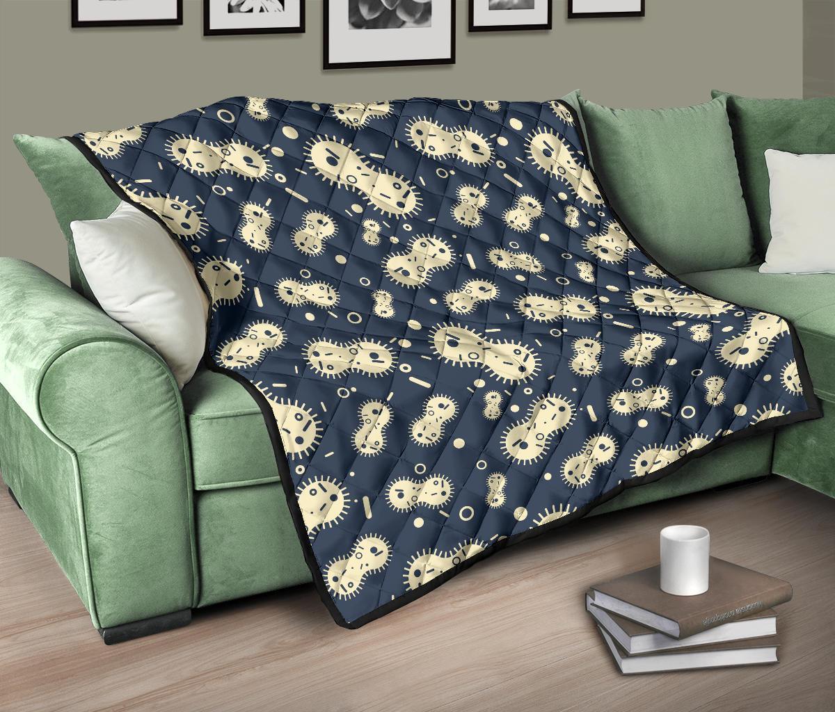 Virus Bacteria Print Pattern Quilt-grizzshop