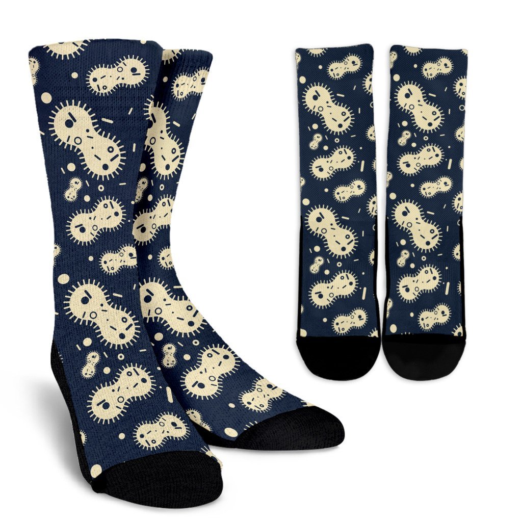 Virus Bacteria Print Pattern Unisex Crew Socks-grizzshop