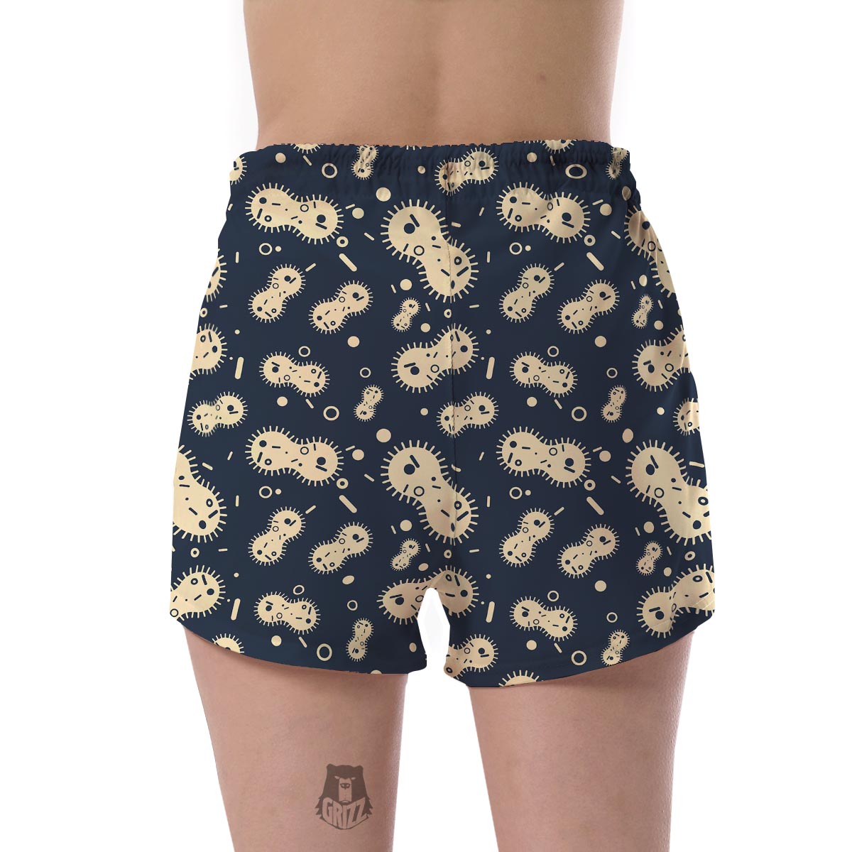 Virus Bacteria Print Pattern Women's Shorts-grizzshop