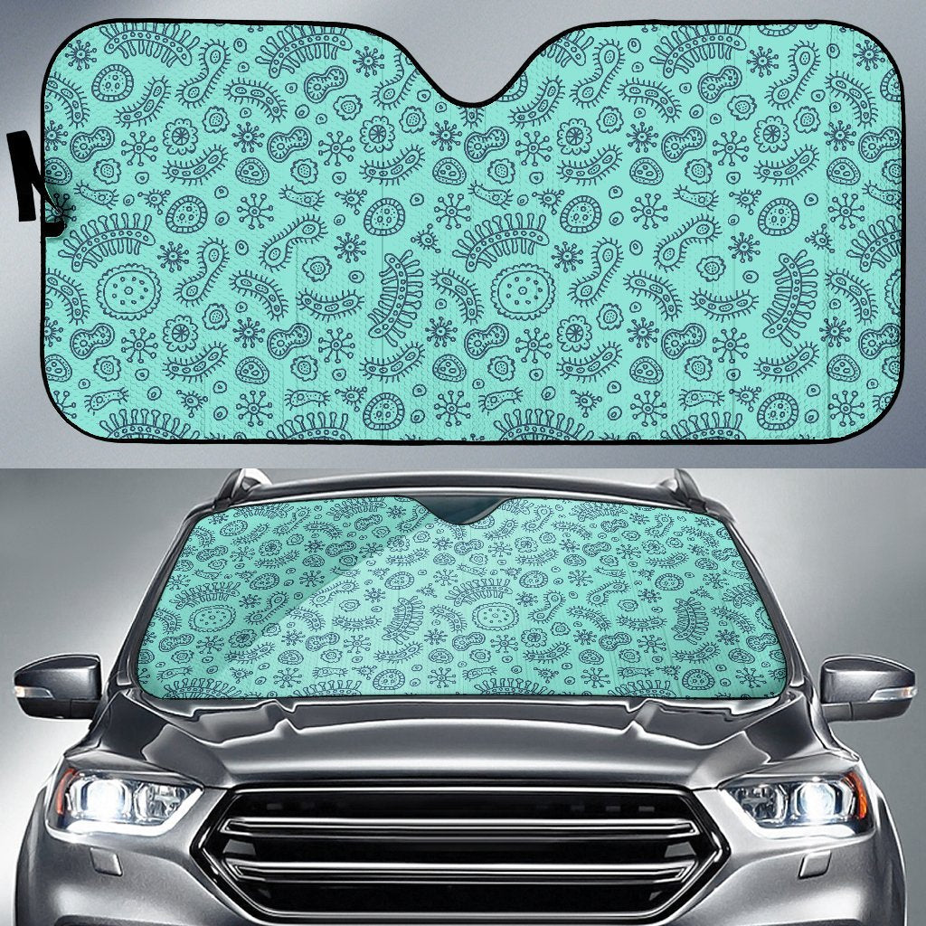 Virus Bacteria Pattern Print Car Sun Shade-grizzshop