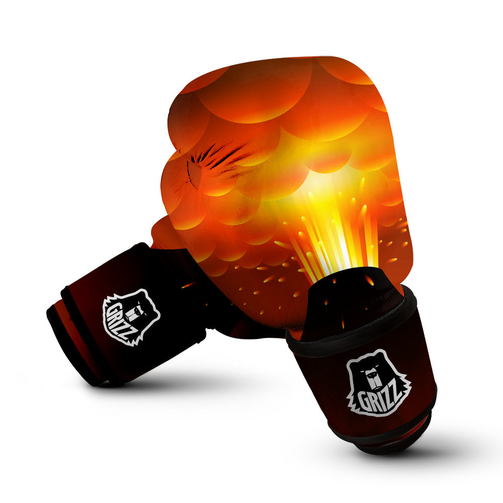 Volcano Erupt Print Boxing Gloves-grizzshop