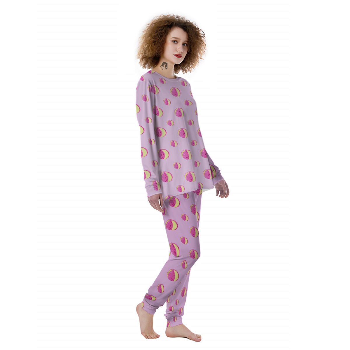 Volleyball Pastel Print Pattern Women's Pajamas-grizzshop