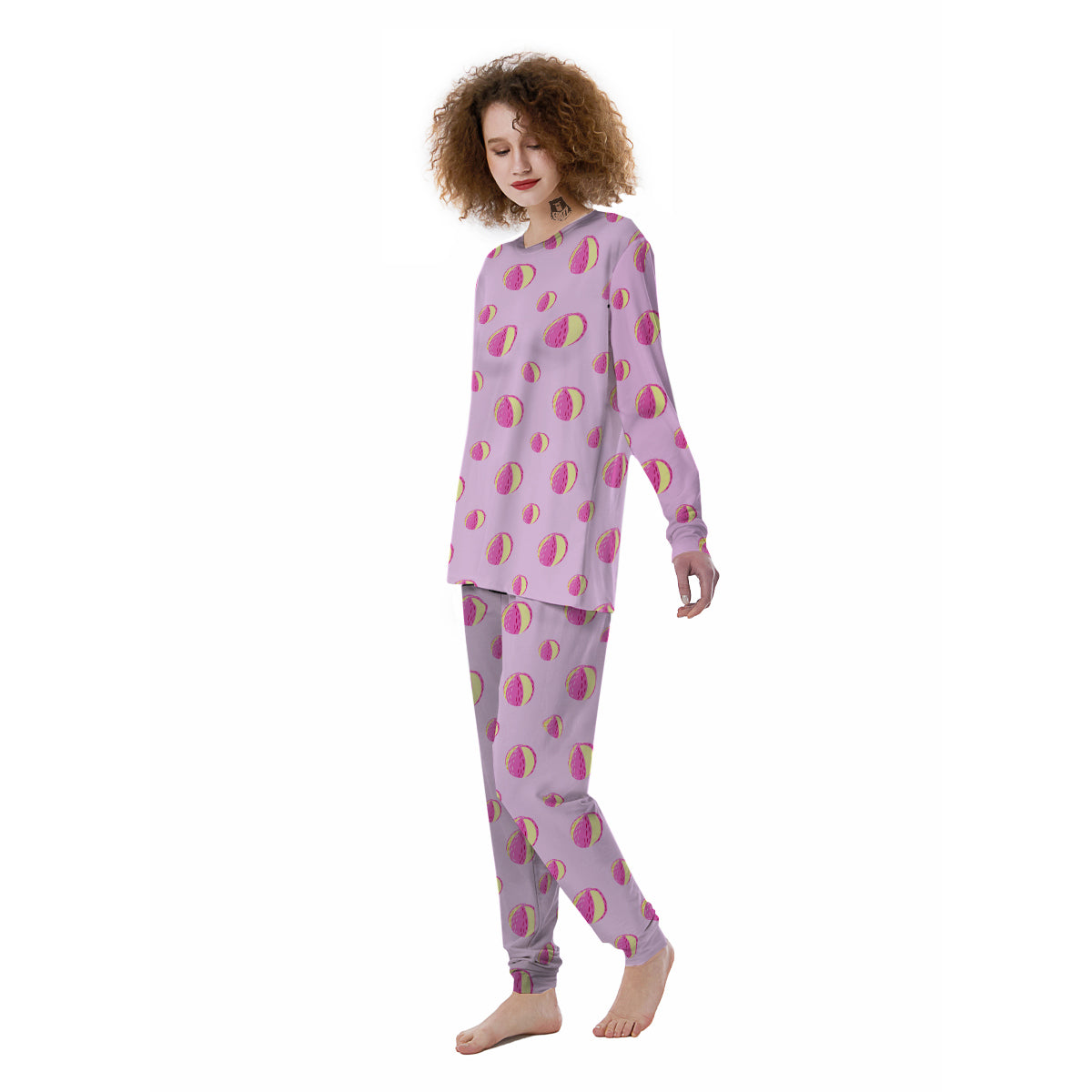 Volleyball Pastel Print Pattern Women's Pajamas-grizzshop
