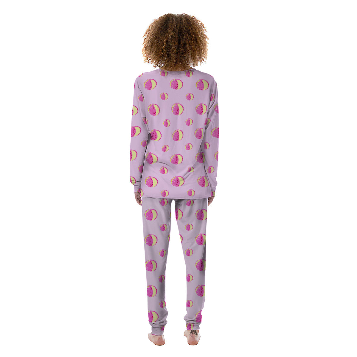Volleyball Pastel Print Pattern Women's Pajamas-grizzshop