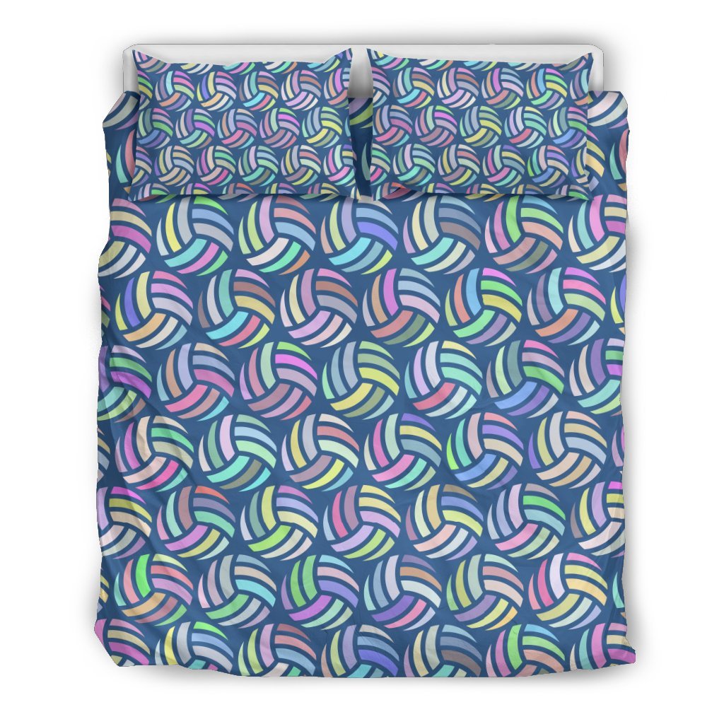 Volleyball Pattern Print Duvet Cover Bedding Set-grizzshop