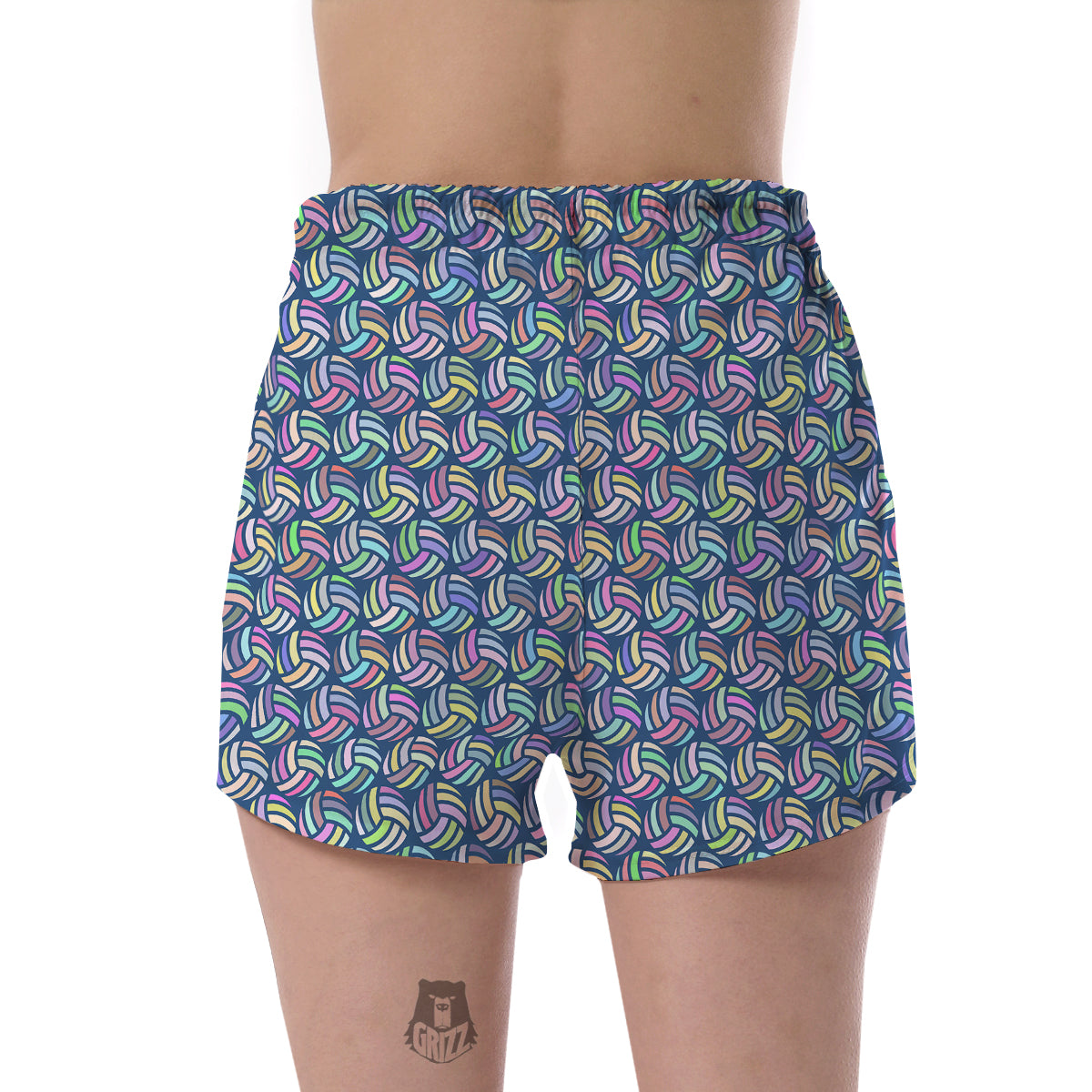 Volleyball Pattern Print Women's Shorts-grizzshop