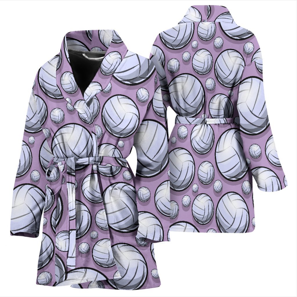 Volleyball Print Pattern Print Women Long Robe-grizzshop