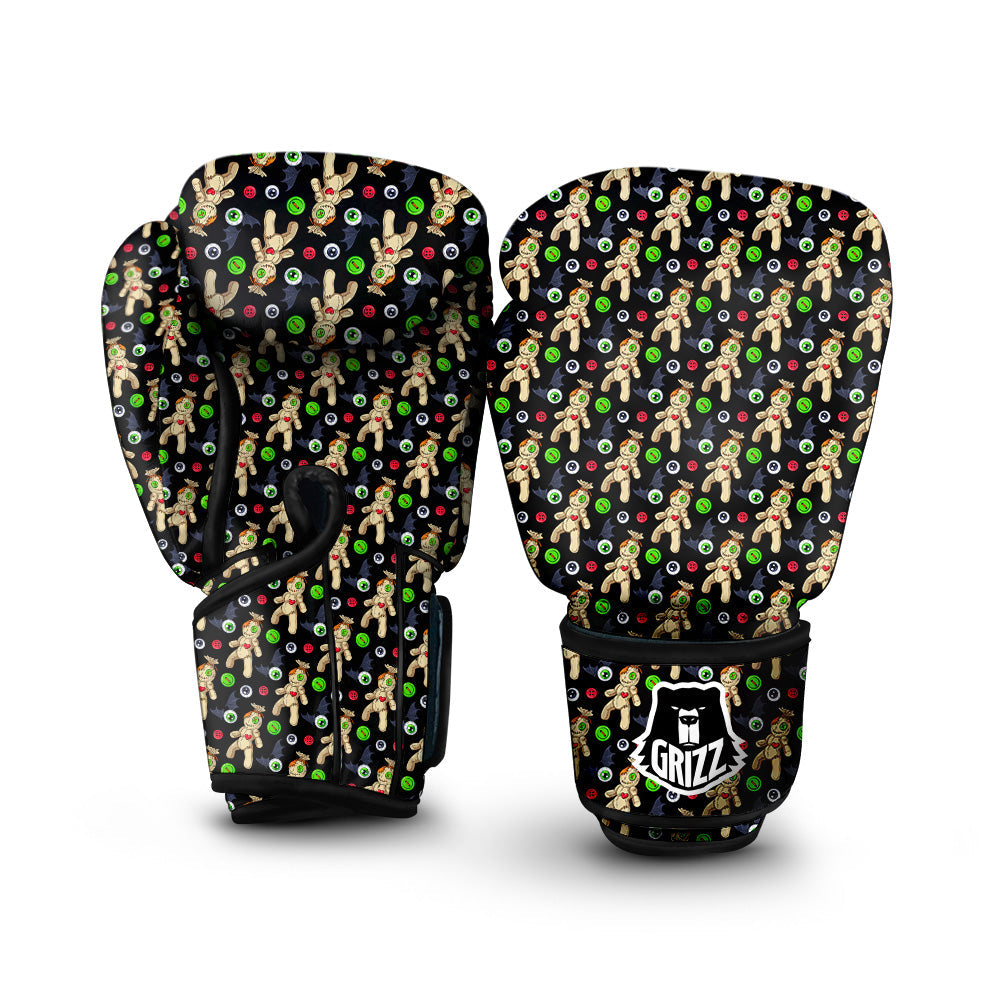 Voodoo Doll Cartoon Print Pattern Boxing Gloves-grizzshop