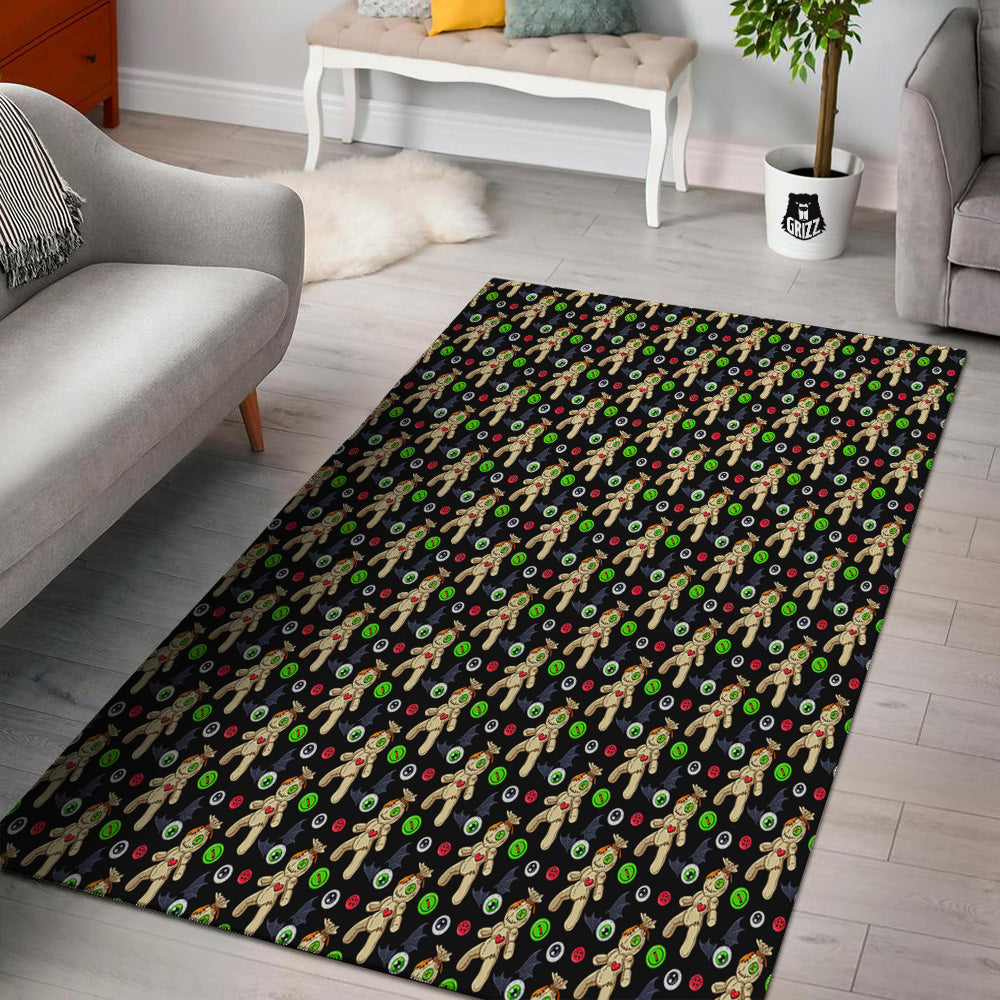 Voodoo Doll Cartoon Print Pattern Floor Mat-grizzshop