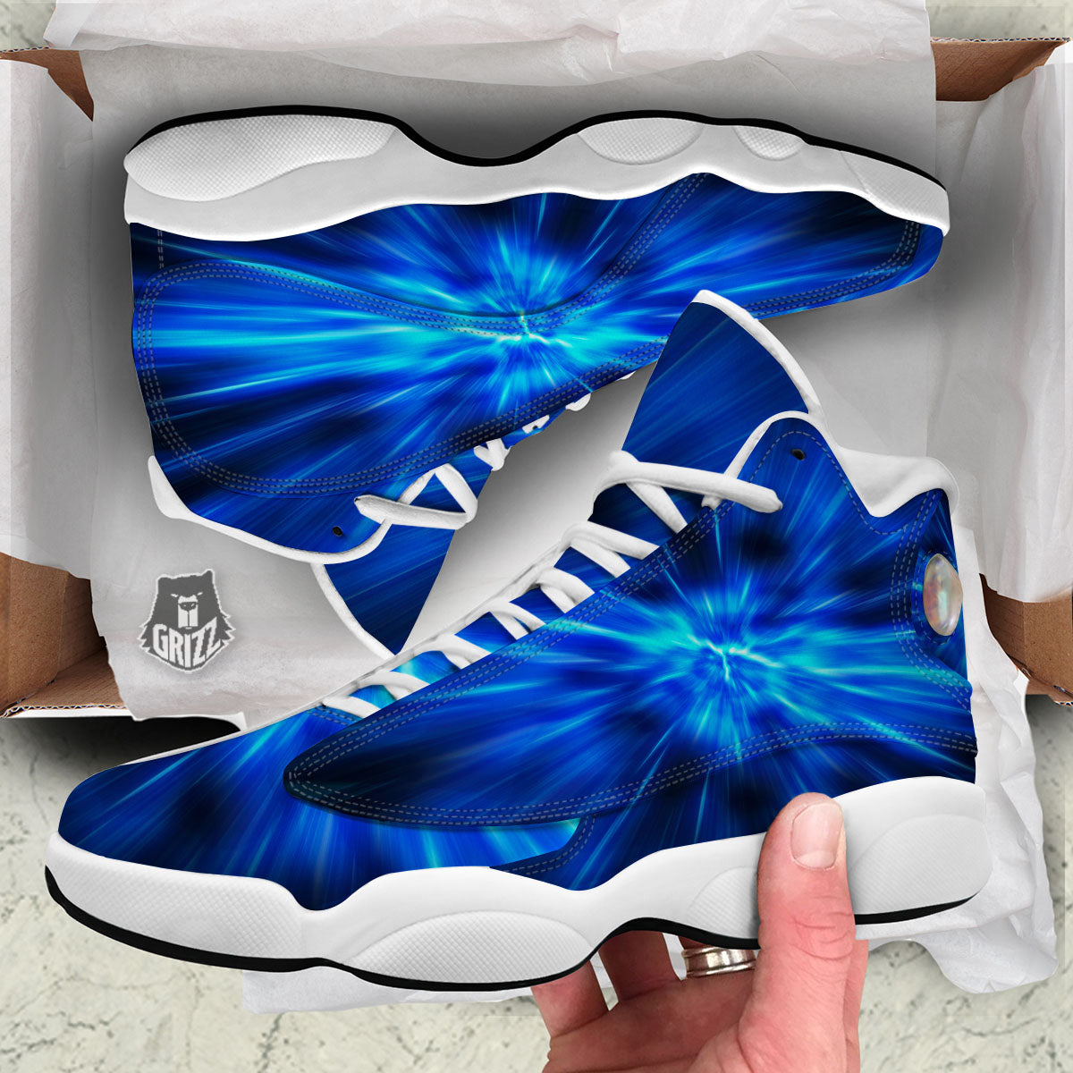 Vortex Lightspeed Print White Basketball Shoes-grizzshop