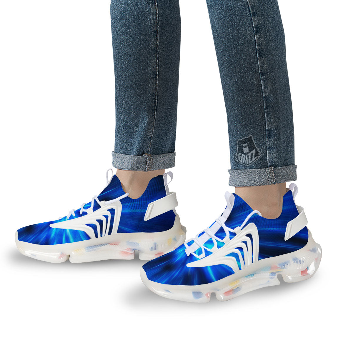 Vortex Lightspeed Print White Gym Shoes-grizzshop