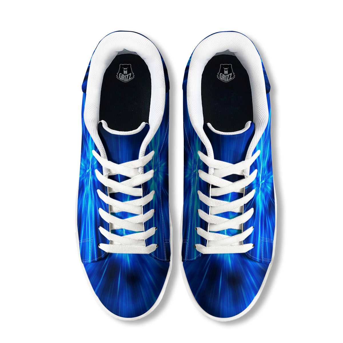 Vortex Lightspeed Print White Low Top Sneakers-grizzshop