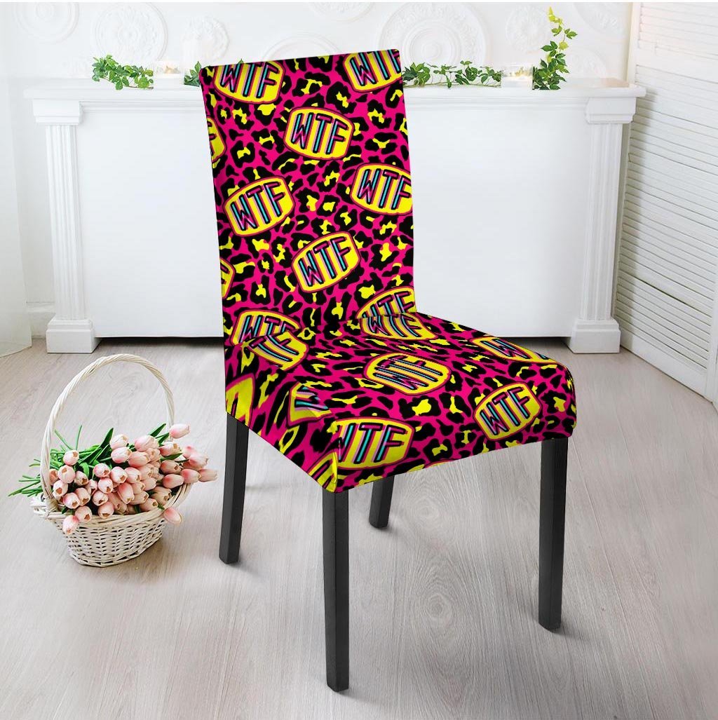WTF Cheetah Hiphop Graffiti Print Chair Cover-grizzshop