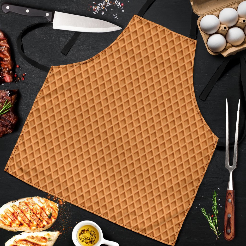 Waffle Pattern Print Men's Apron-grizzshop