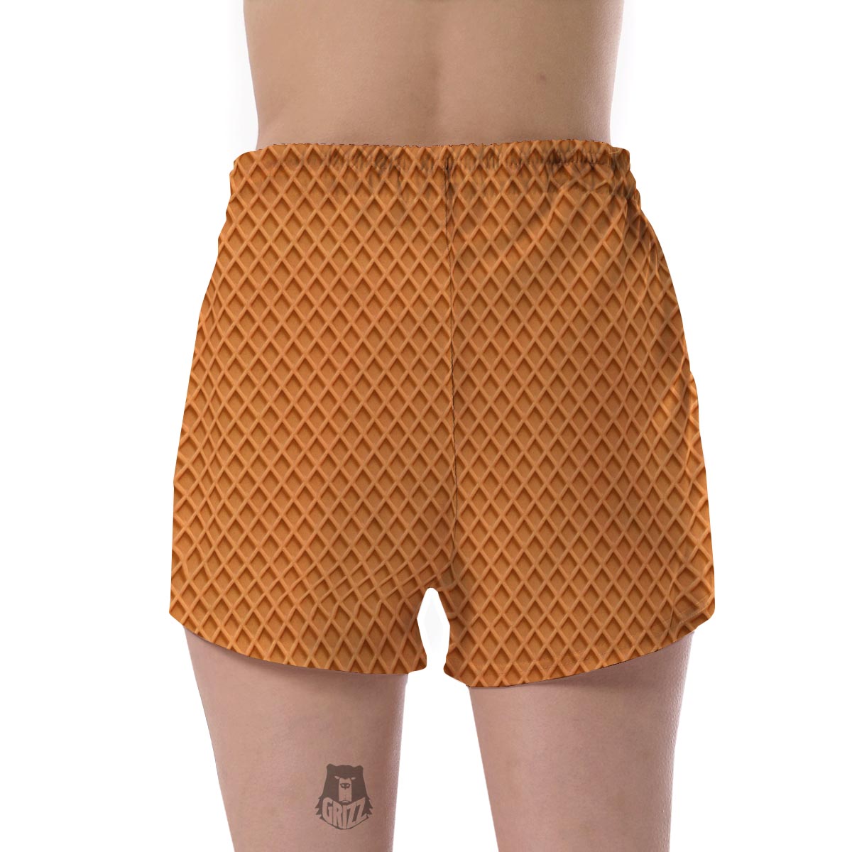 Waffle Pattern Print Women's Shorts-grizzshop